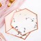 50 Rose Gold Marble Hexagon Disposable Salad Dinner Paper Plates